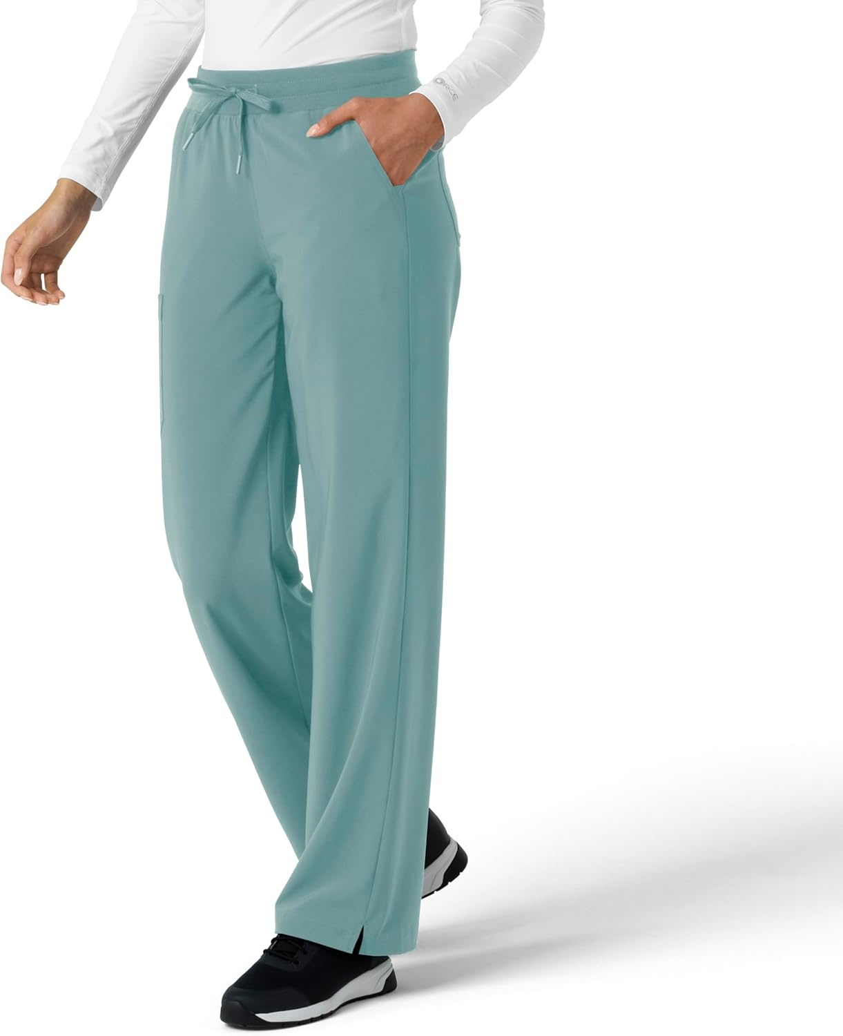 image:imageCarhartt Scrubs for Women Force CrossFlex Boot Cut Pants with 6 PocketsSummer Blue
