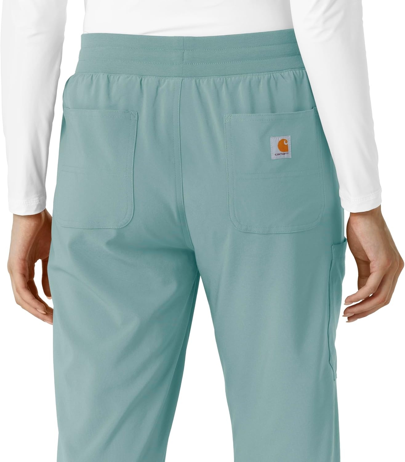 image:imageCarhartt Scrubs for Women Force CrossFlex Boot Cut Pants with 6 PocketsSummer Blue
