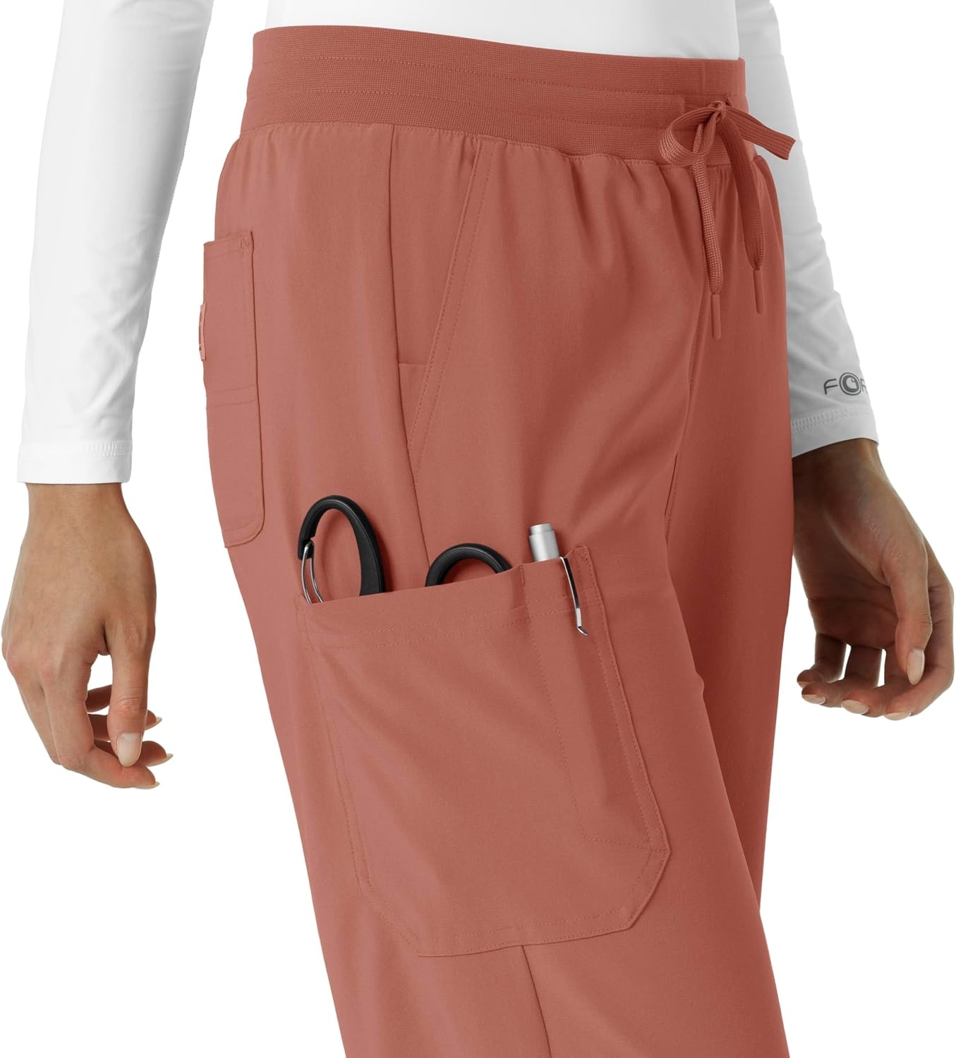 image:imageCarhartt Scrubs for Women Force CrossFlex Boot Cut Pants with 6 PocketsWildrose