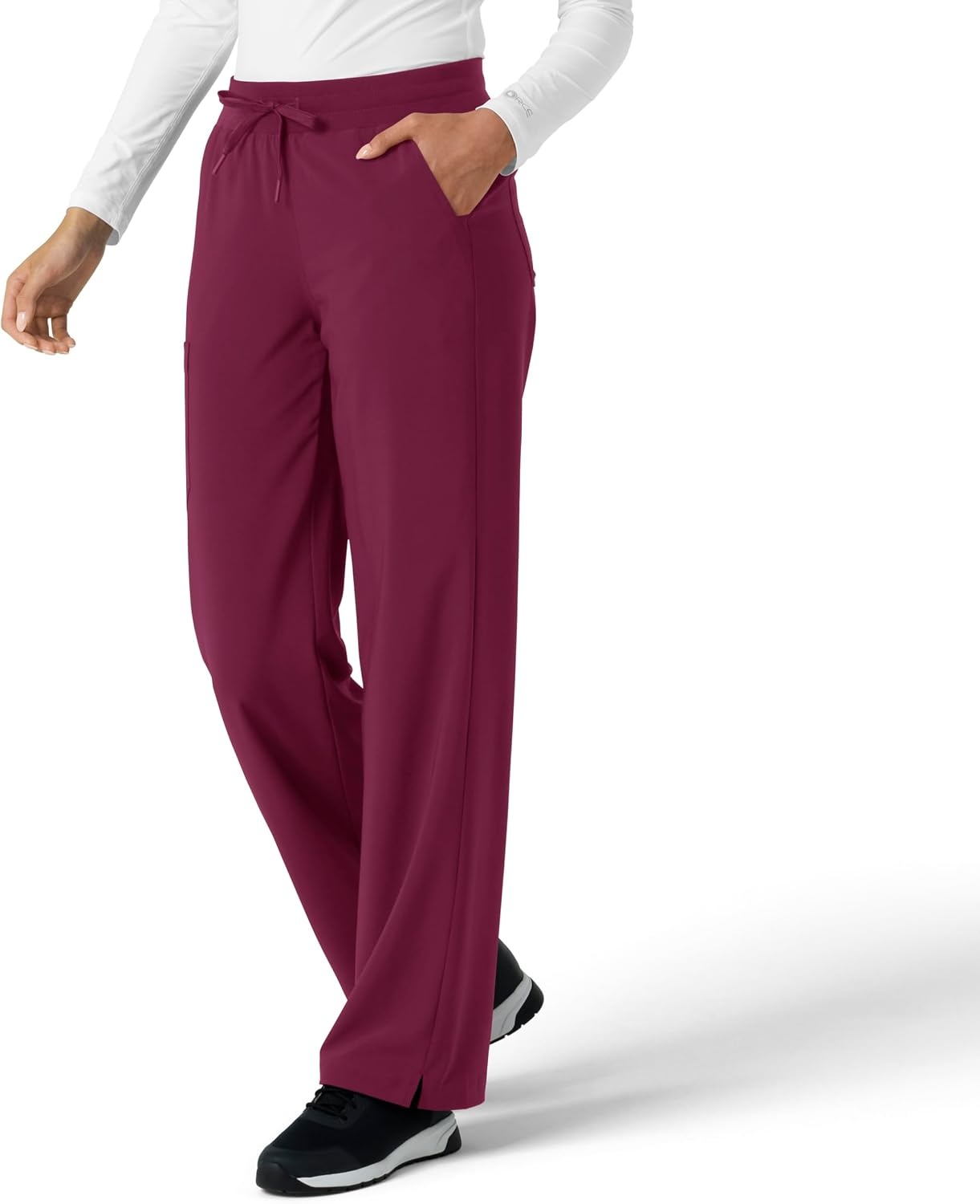 image:imageCarhartt Scrubs for Women Force CrossFlex Boot Cut Pants with 6 PocketsWine