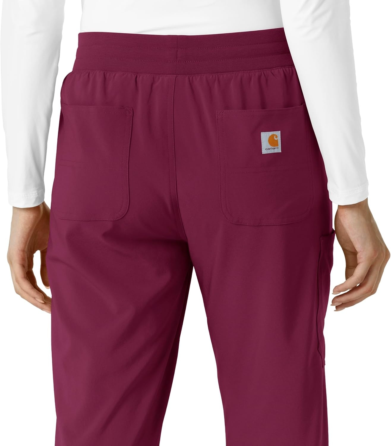 image:imageCarhartt Scrubs for Women Force CrossFlex Boot Cut Pants with 6 PocketsWine