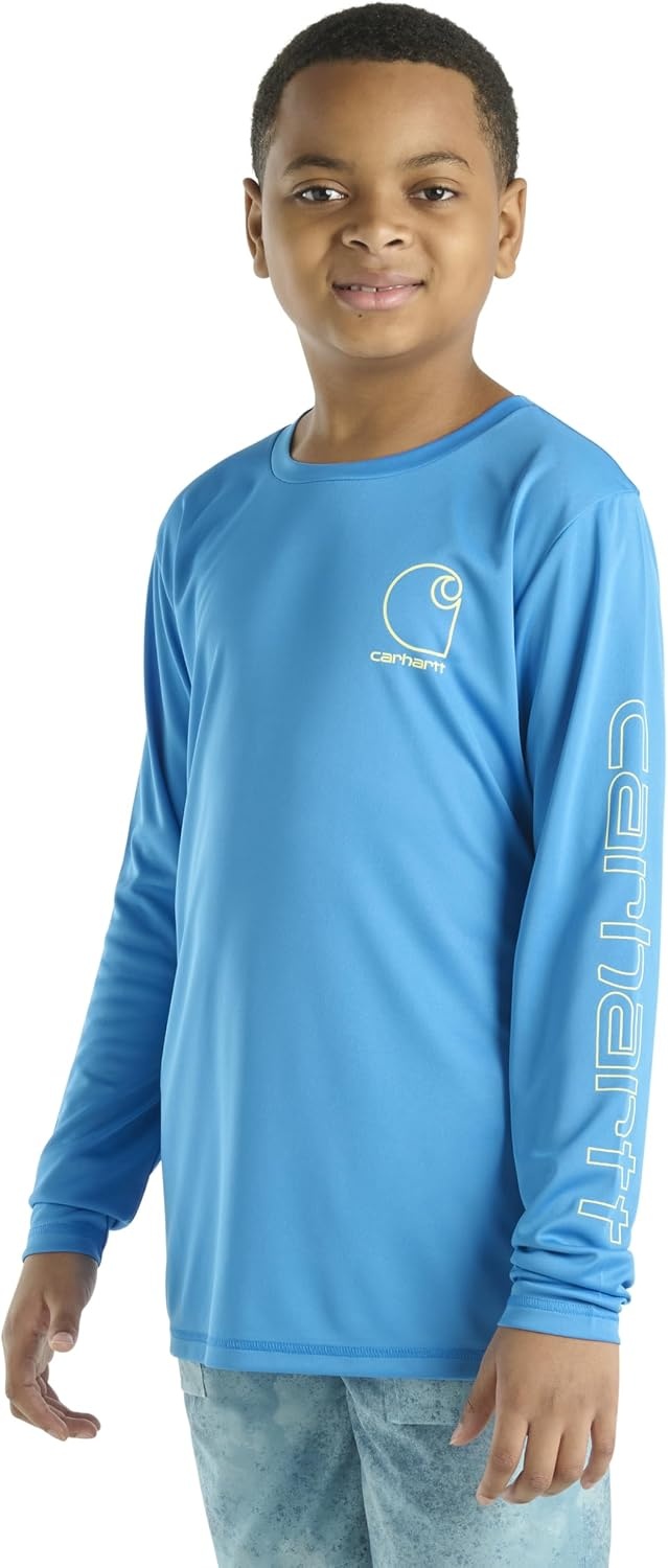 image:imageCarhartt Unisex Kids Long Sleeve Force Sun Defender TShirtBright Blue