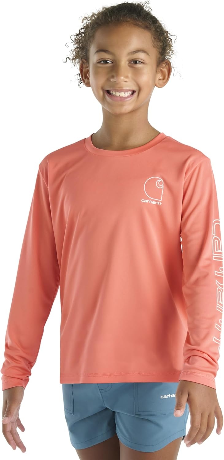 image:imageCarhartt Unisex Kids Long Sleeve Force Sun Defender TShirtLight Orange