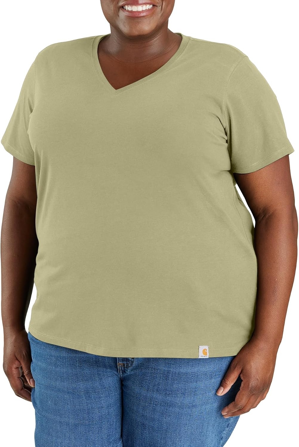 image:imageCarhartt Womens 105739 Womens Tencel Fiber Series Relaxed Fit LighDried Clay