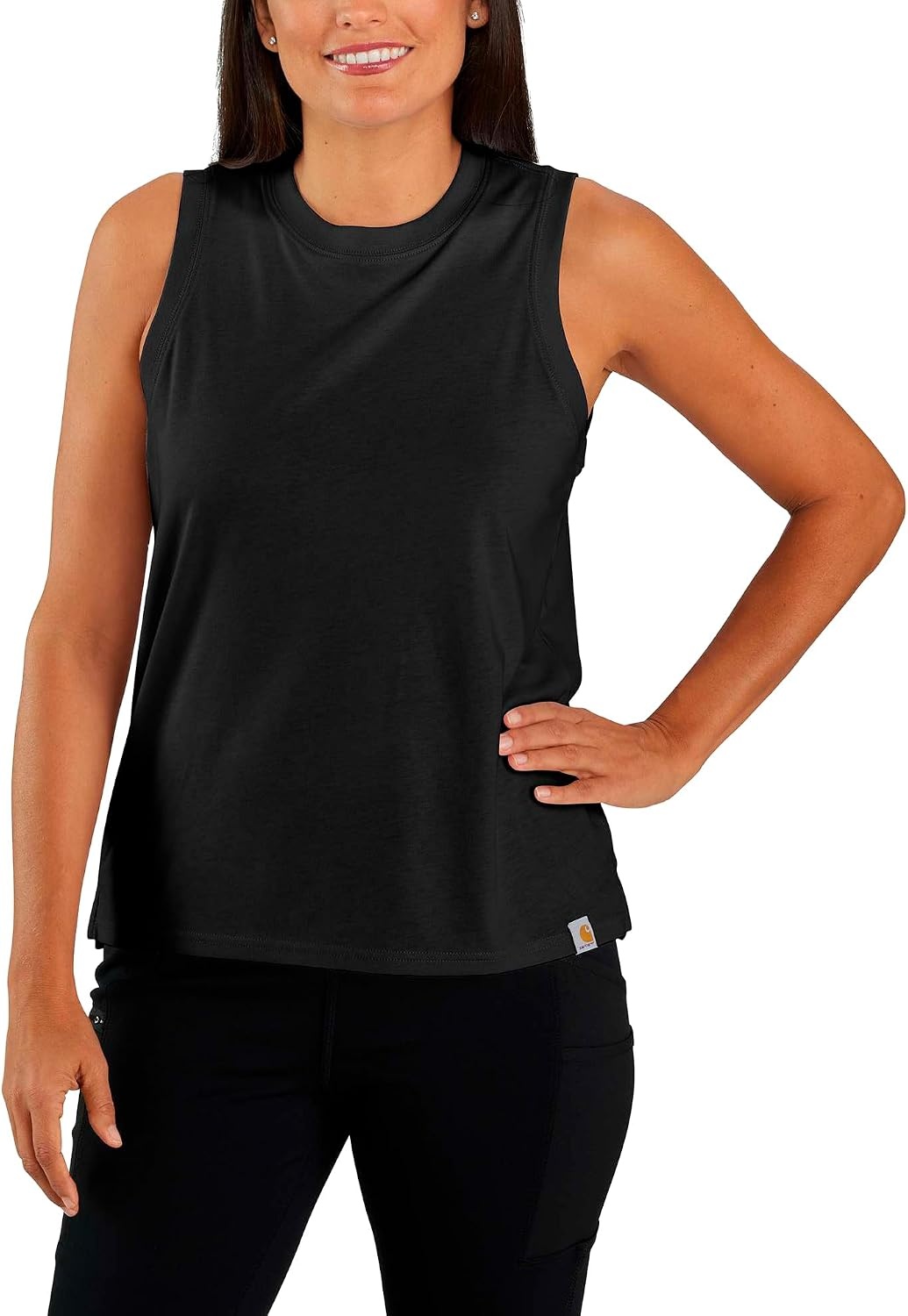 image:imageCarhartt Womens 106176 Womens Tencel Fiber Series Relaxed Fit LighBlack