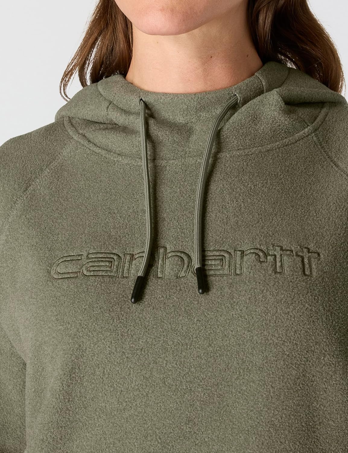 image:imageCarhartt Womens Force Oversizedfit Fleece Hooded SweatshirtDusty Olive Heather