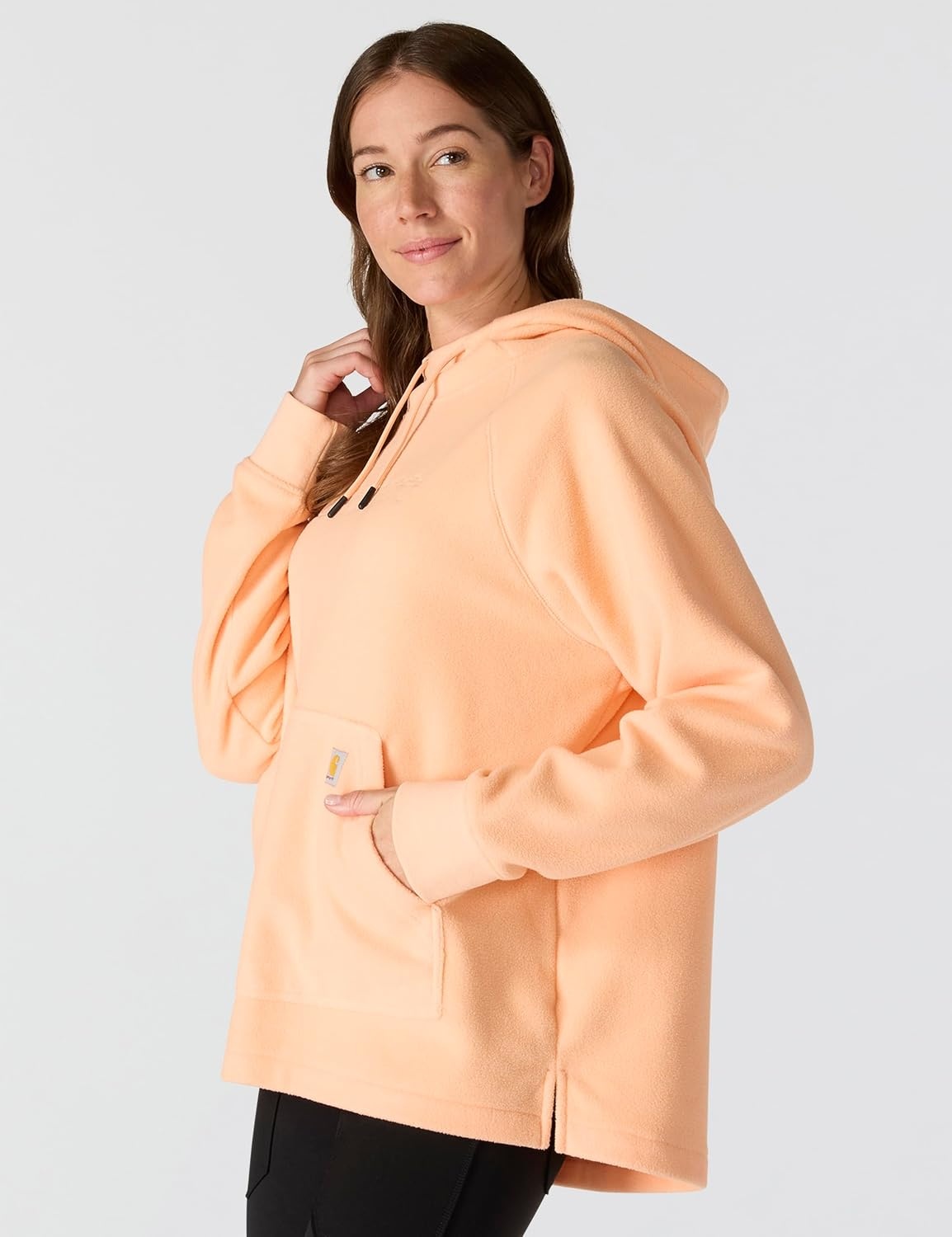 image:imageCarhartt Womens Force Oversizedfit Fleece Hooded SweatshirtRosewater Heather
