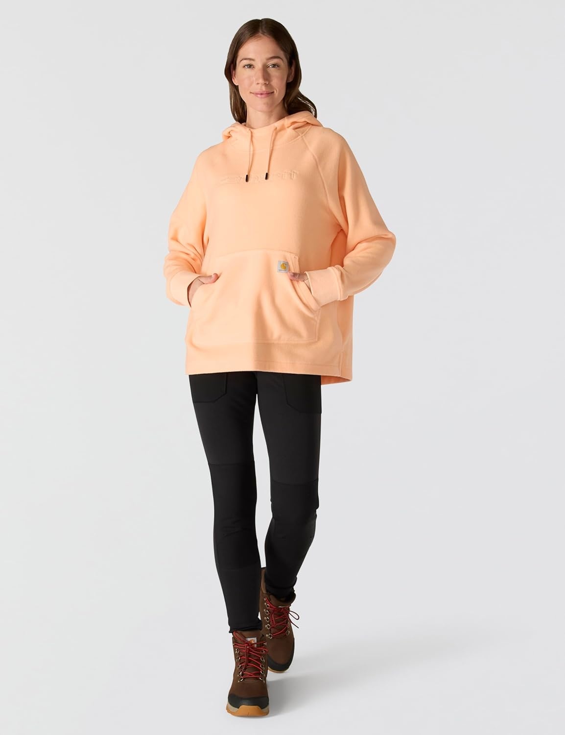 image:imageCarhartt Womens Force Oversizedfit Fleece Hooded SweatshirtRosewater Heather