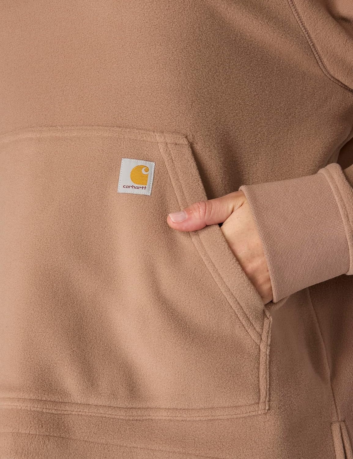 image:imageCarhartt Womens Force Oversizedfit Fleece Hooded SweatshirtSoft Sepia