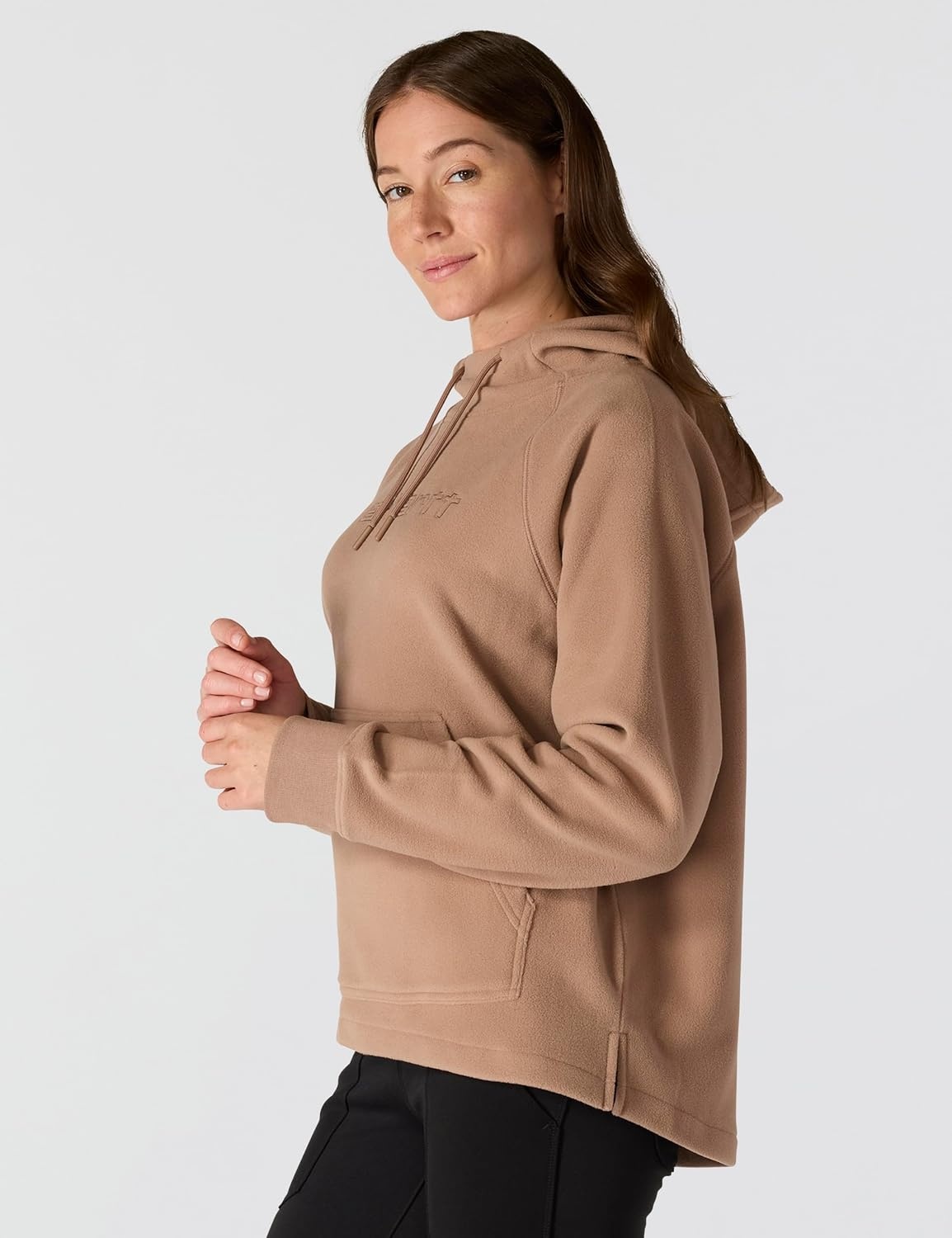 image:imageCarhartt Womens Force Oversizedfit Fleece Hooded SweatshirtSoft Sepia