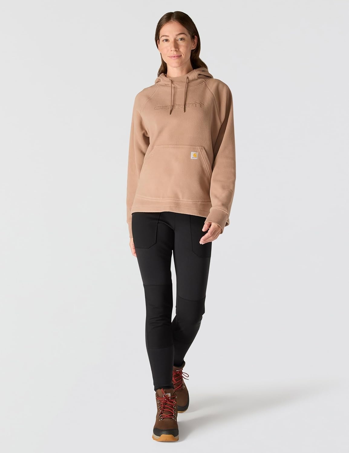 image:imageCarhartt Womens Force Oversizedfit Fleece Hooded SweatshirtSoft Sepia