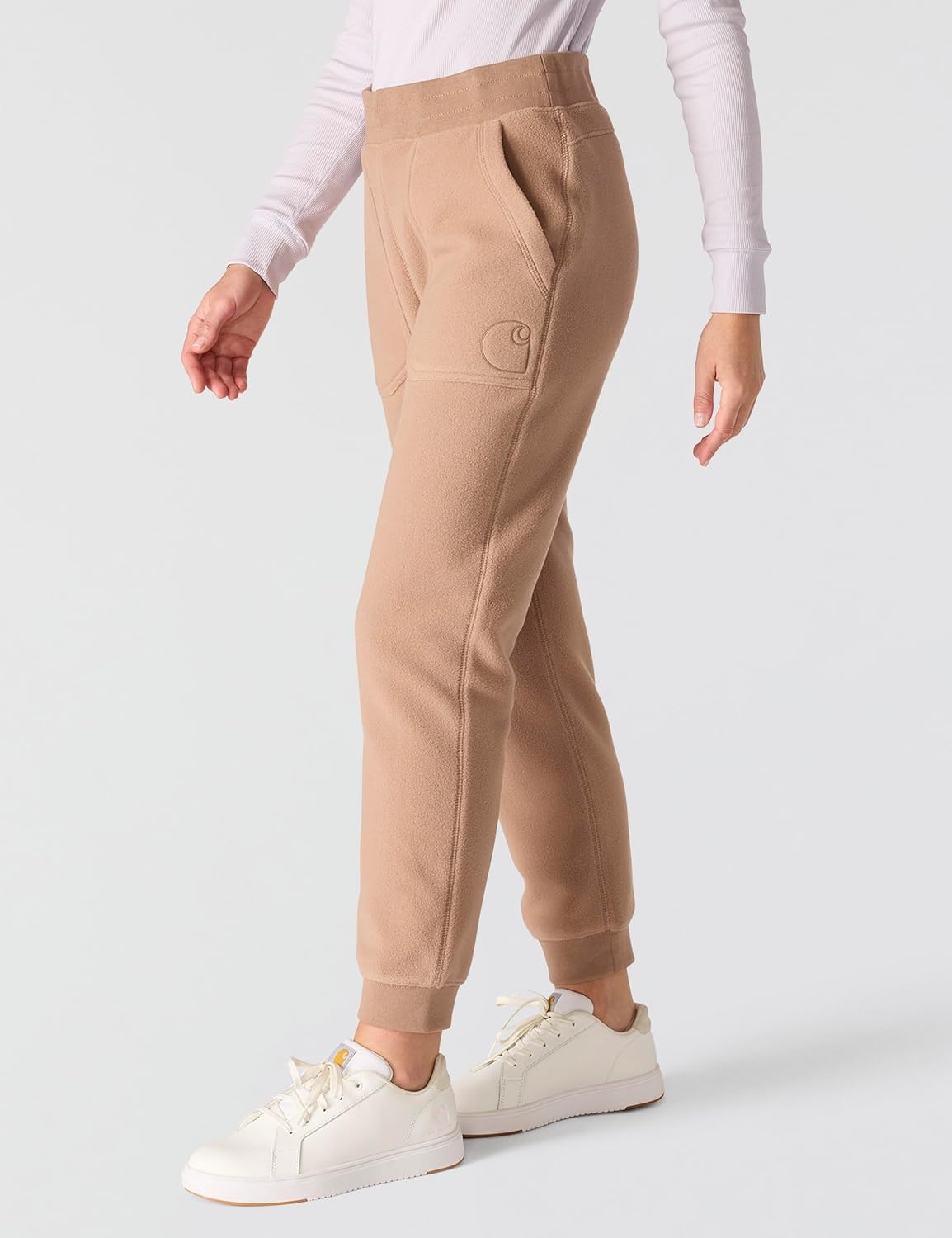 image:imageCarhartt Womens Force Relaxed Fit Fleece Graphic SweatpantSoft Sepia