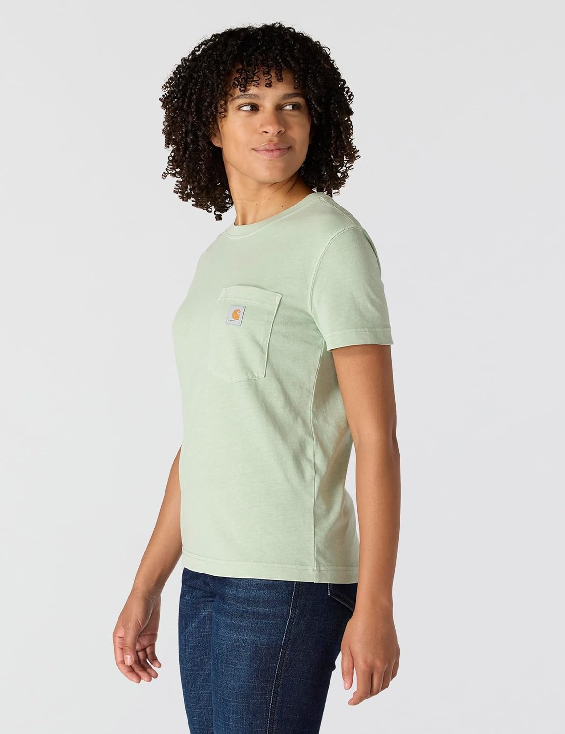 image:imageCarhartt Womens Relaxed Fit Lightweight Short Sleeve Garment Dye Pocket TShirtSeabrook
