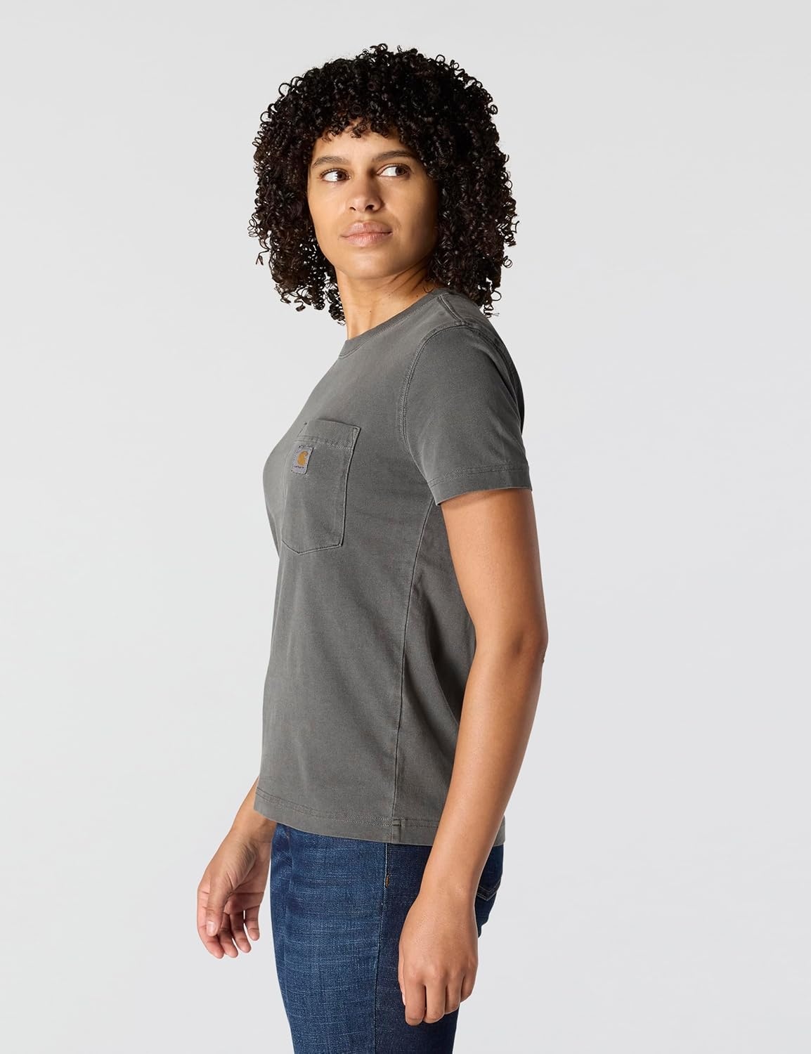 image:imageCarhartt Womens Relaxed Fit Lightweight Short Sleeve Garment Dye Pocket TShirtShadow