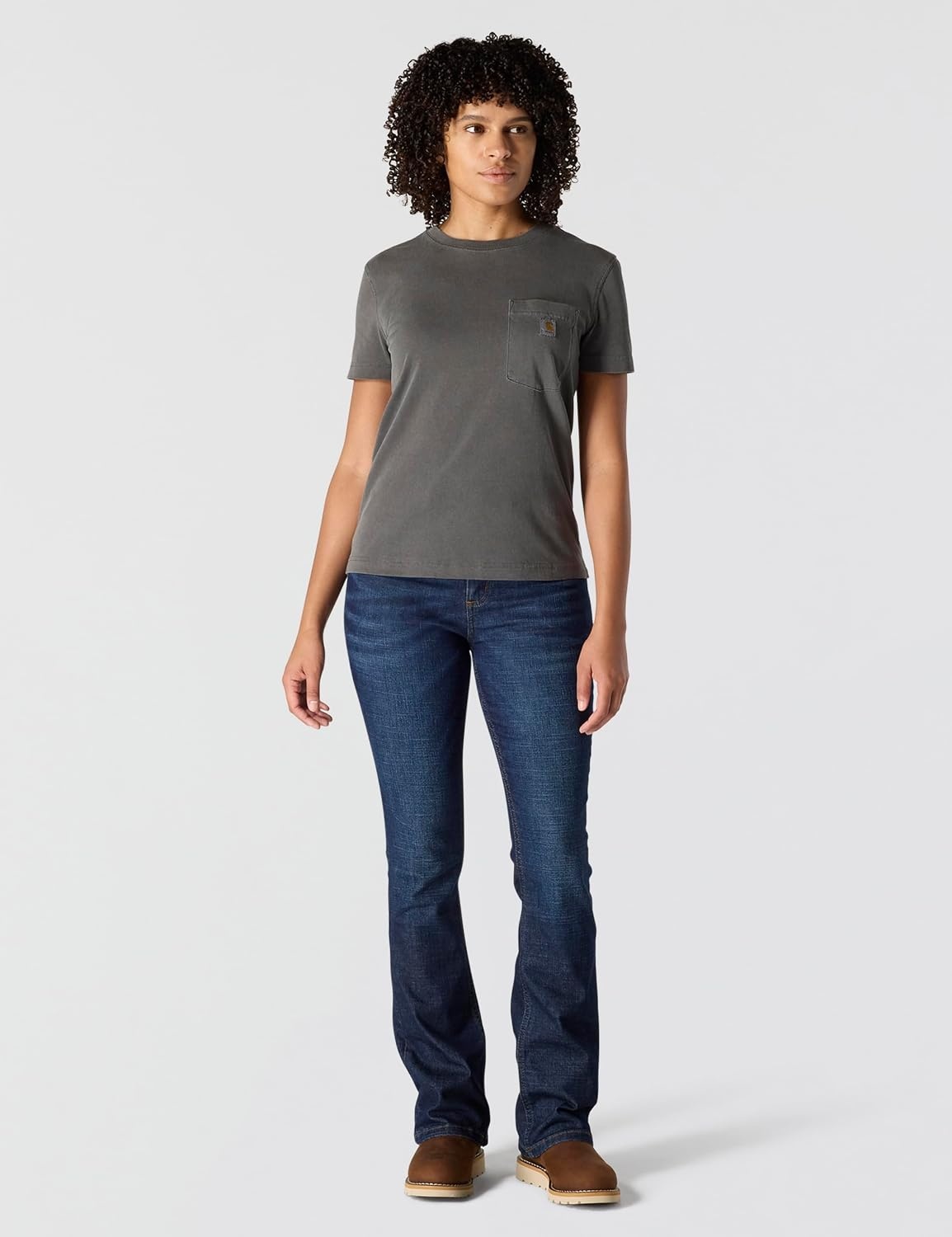 image:imageCarhartt Womens Relaxed Fit Lightweight Short Sleeve Garment Dye Pocket TShirtShadow