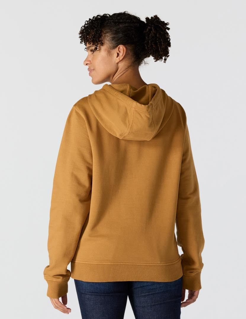 image:imageCarhartt Womens Relaxed Fit Midweight Garment Dye French Terry Hooded SweatshirtCarhartt Brown
