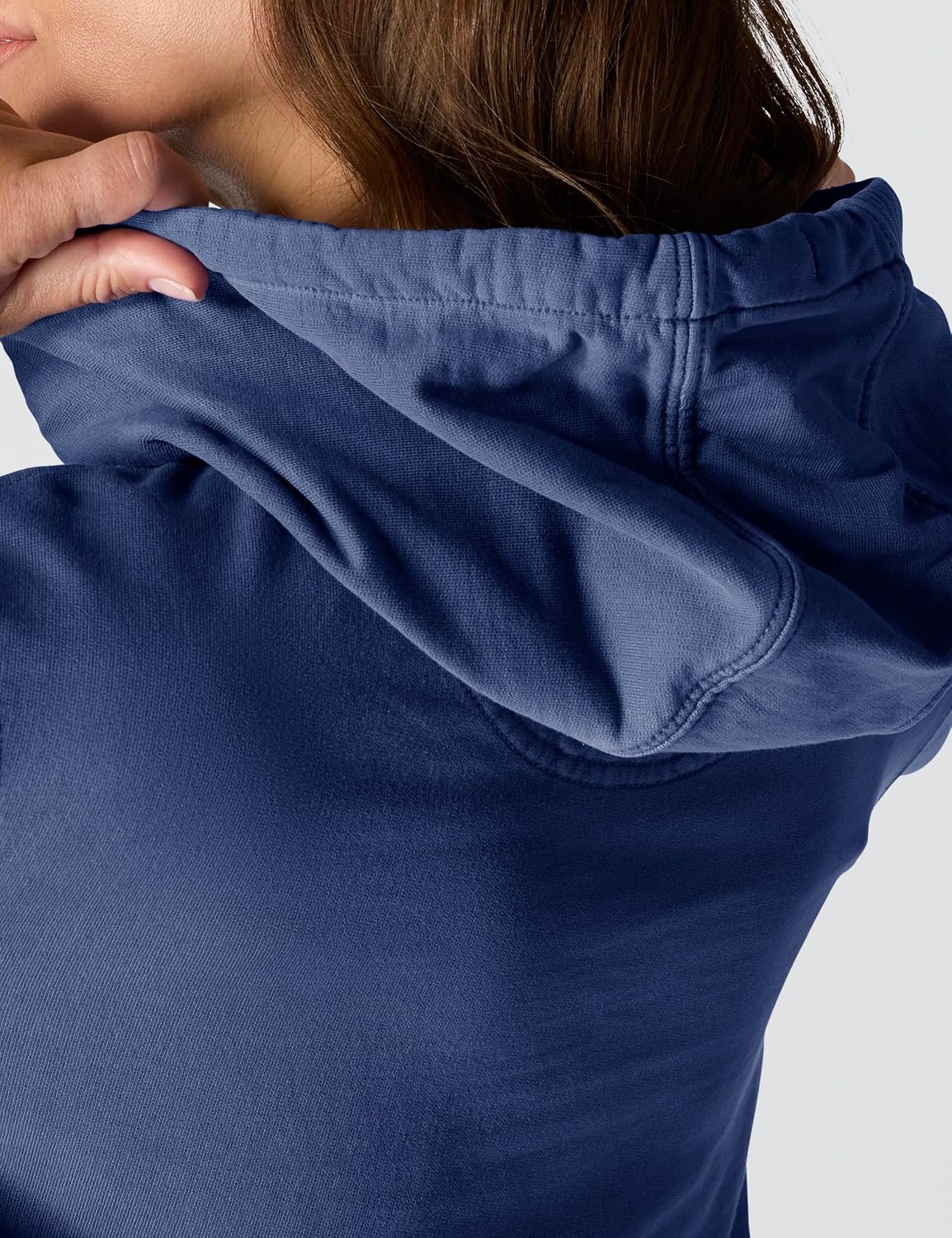 image:imageCarhartt Womens Relaxed Fit Midweight Garment Dye French Terry Hooded SweatshirtLunar Blue