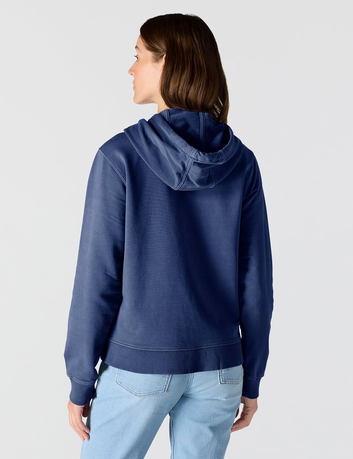 image:imageCarhartt Womens Relaxed Fit Midweight Garment Dye French Terry Hooded SweatshirtLunar Blue