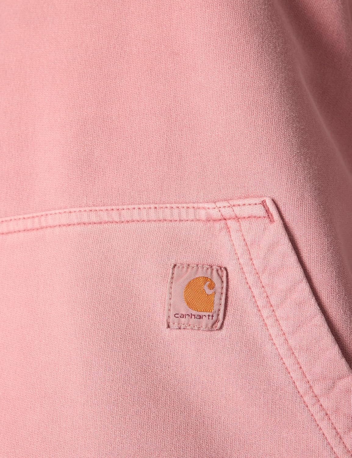 image:imageCarhartt Womens Relaxed Fit Midweight Garment Dye French Terry Hooded SweatshirtRose Tint