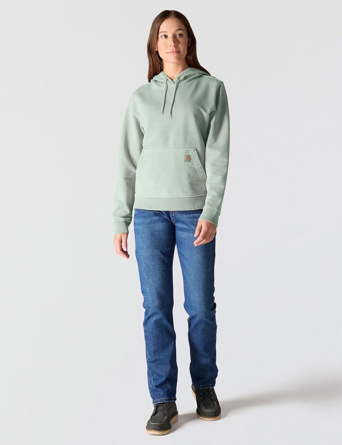 image:imageCarhartt Womens Relaxed Fit Midweight Garment Dye French Terry Hooded SweatshirtSeabrook