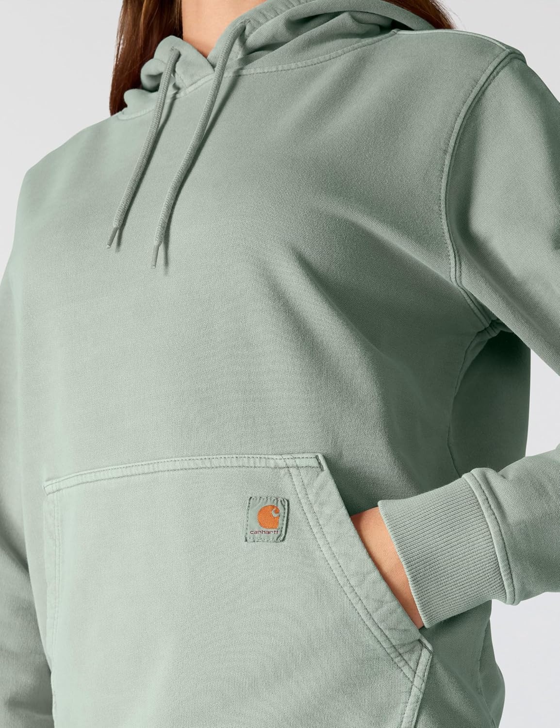 image:imageCarhartt Womens Relaxed Fit Midweight Garment Dye French Terry Hooded SweatshirtSeabrook