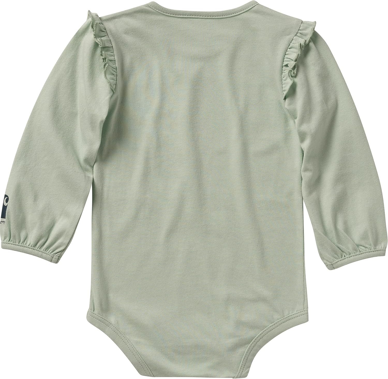 image:imageCarhartt babygirls Knit Long Sleeve Henleyneck BodysuitGossamer Green