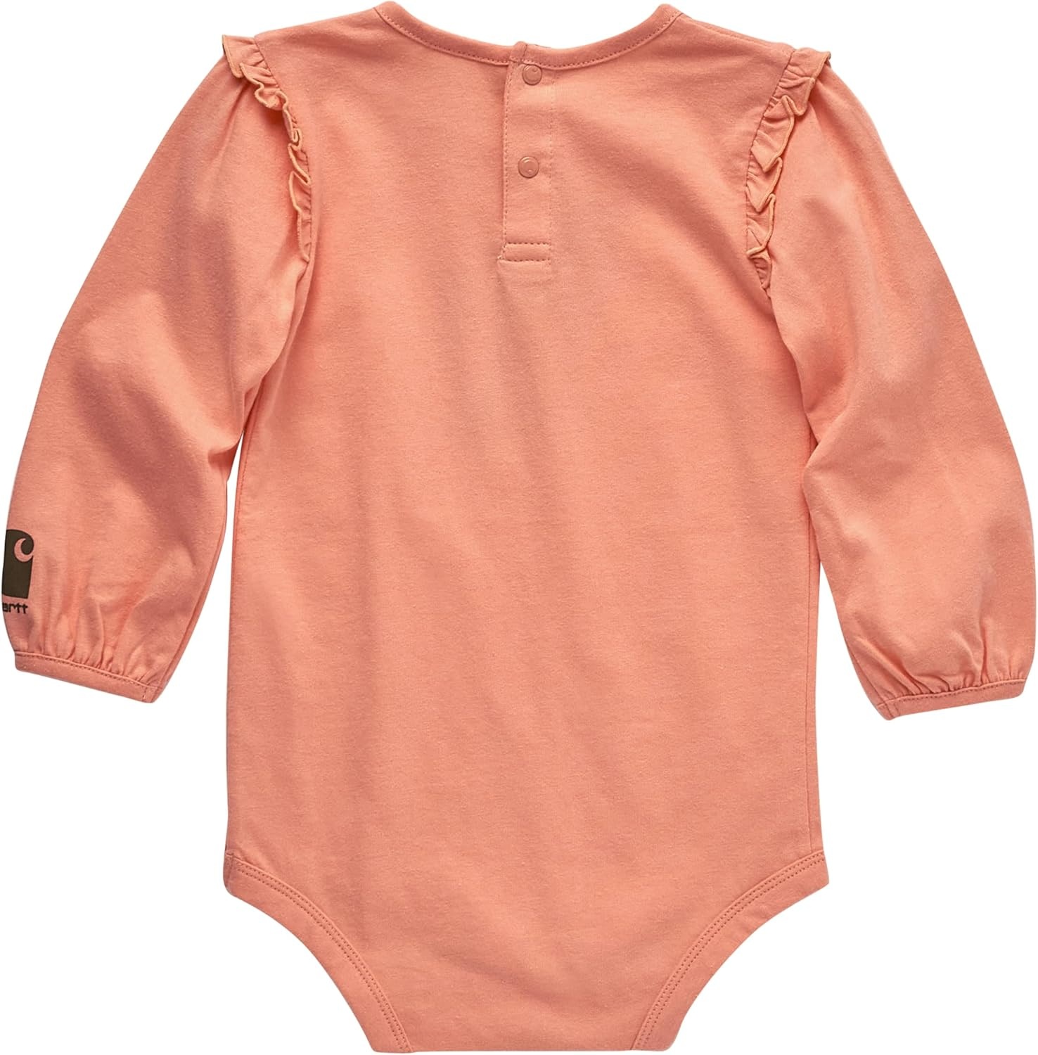 image:imageCarhartt babygirls Knit Long Sleeve Henleyneck BodysuitPeach Amber