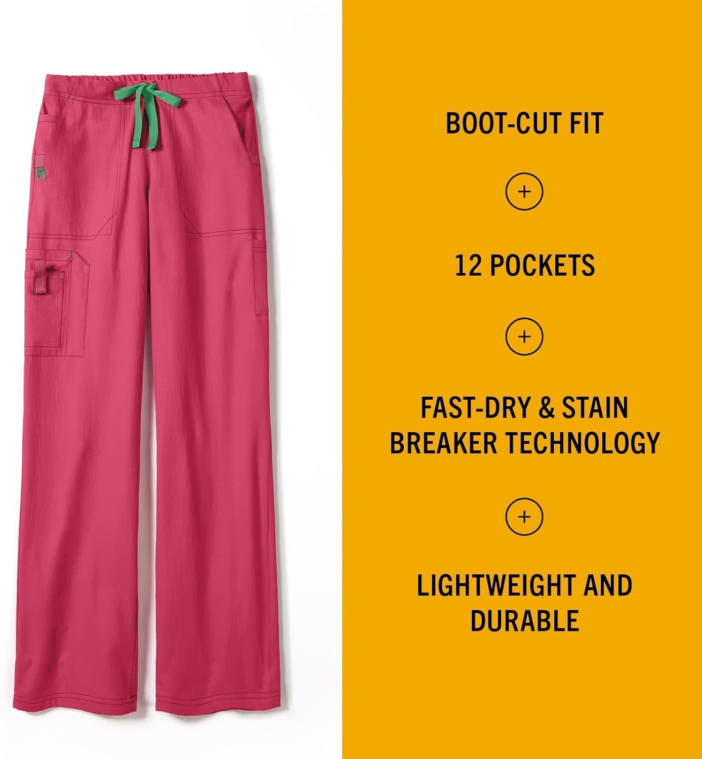 image:imageCrossFlex Womens Boot Cut Cargo Scrub PantAzalea