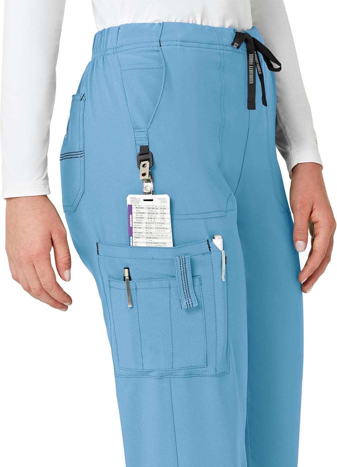 image:imageCrossFlex Womens Boot Cut Cargo Scrub PantAzure Blue