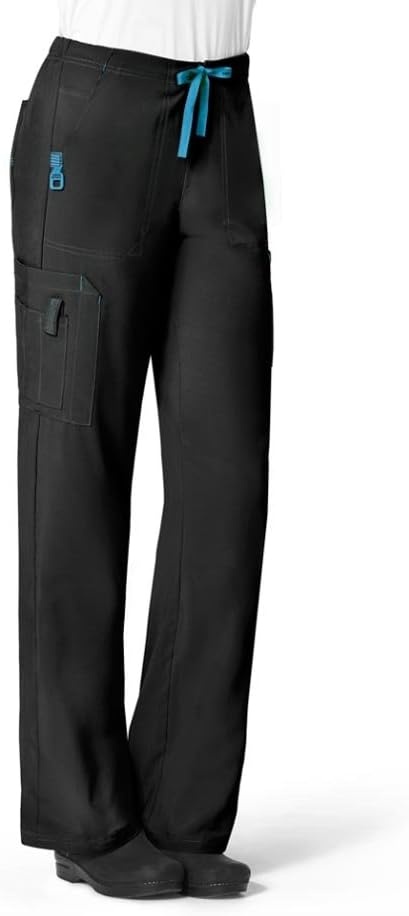 image:imageCrossFlex Womens Boot Cut Cargo Scrub PantBlack