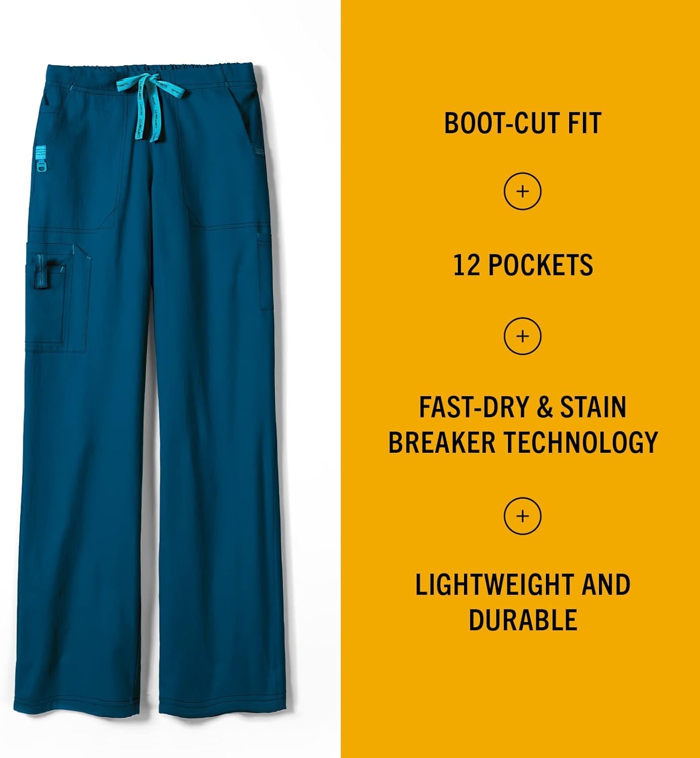image:imageCrossFlex Womens Boot Cut Cargo Scrub PantCaribbean