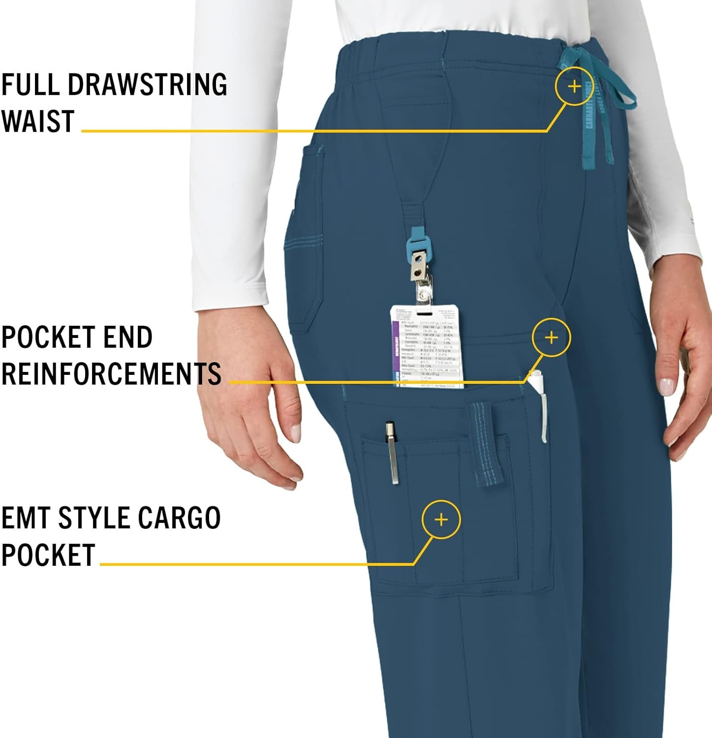 image:imageCrossFlex Womens Boot Cut Cargo Scrub PantCaribbean