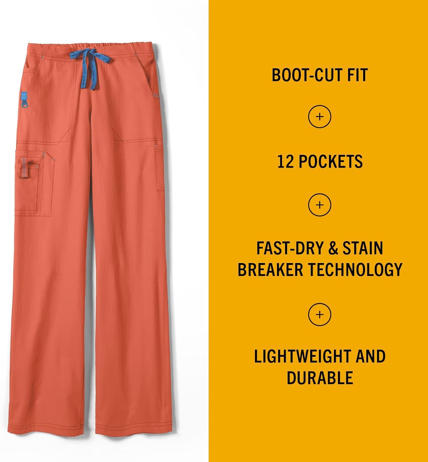 image:imageCrossFlex Womens Boot Cut Cargo Scrub PantCoral
