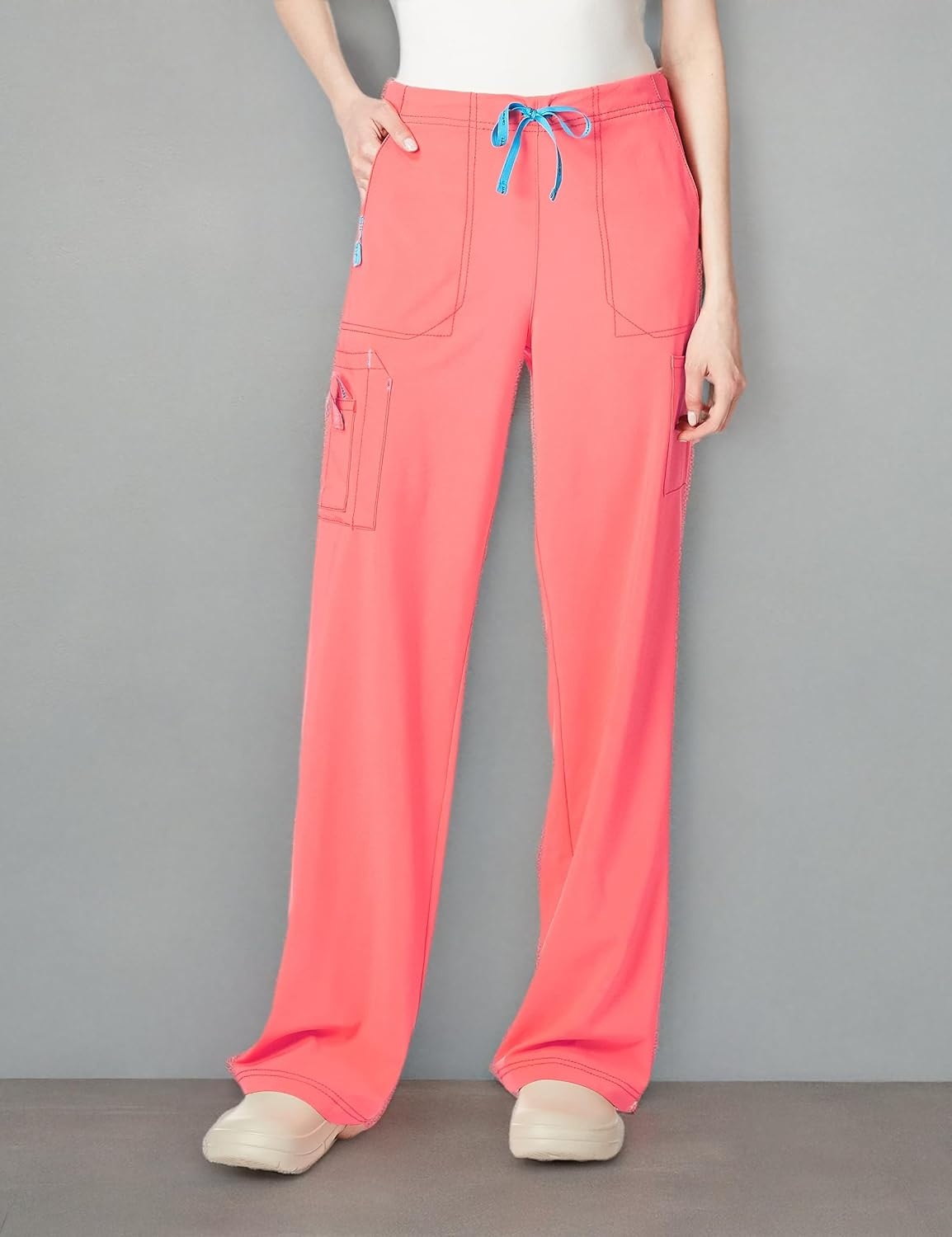 image:imageCrossFlex Womens Boot Cut Cargo Scrub PantCoral