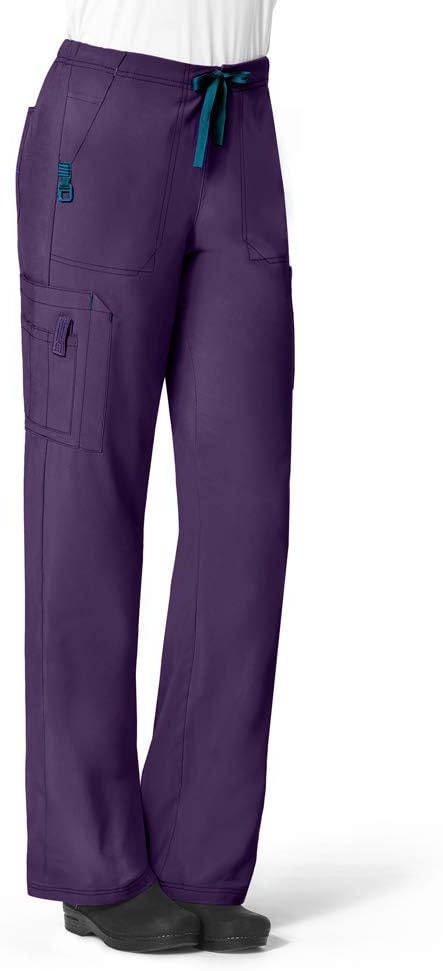 image:imageCrossFlex Womens Boot Cut Cargo Scrub PantEggplant