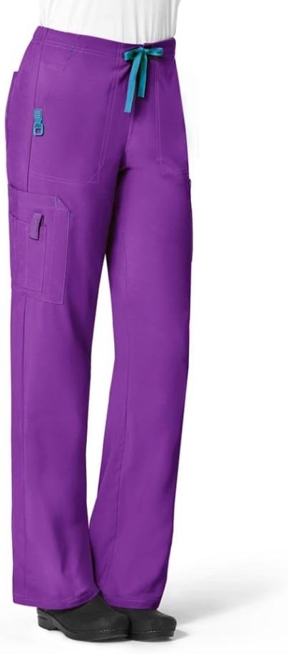 image:imageCrossFlex Womens Boot Cut Cargo Scrub PantElectric Violet
