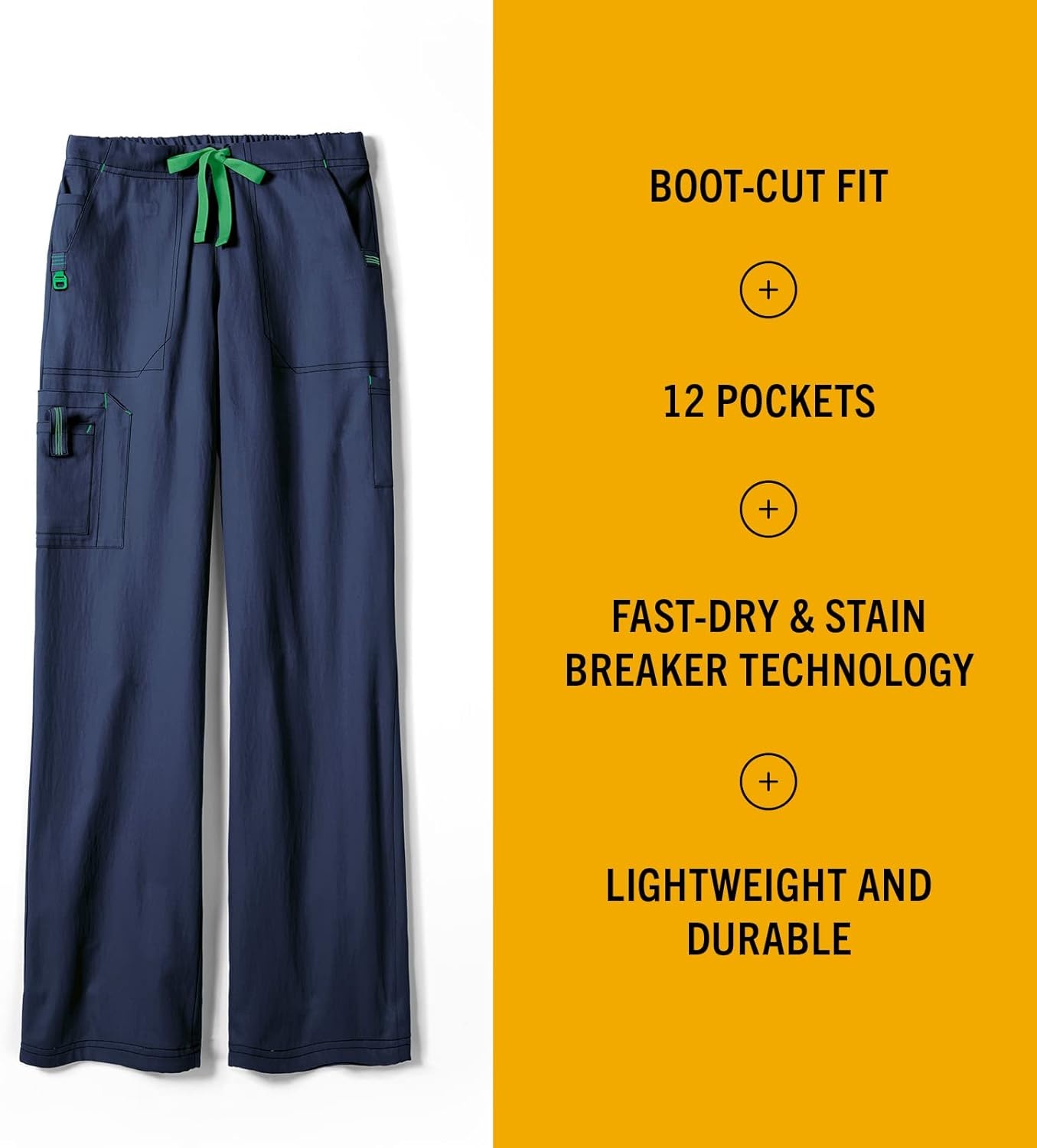 image:imageCrossFlex Womens Boot Cut Cargo Scrub PantNavy