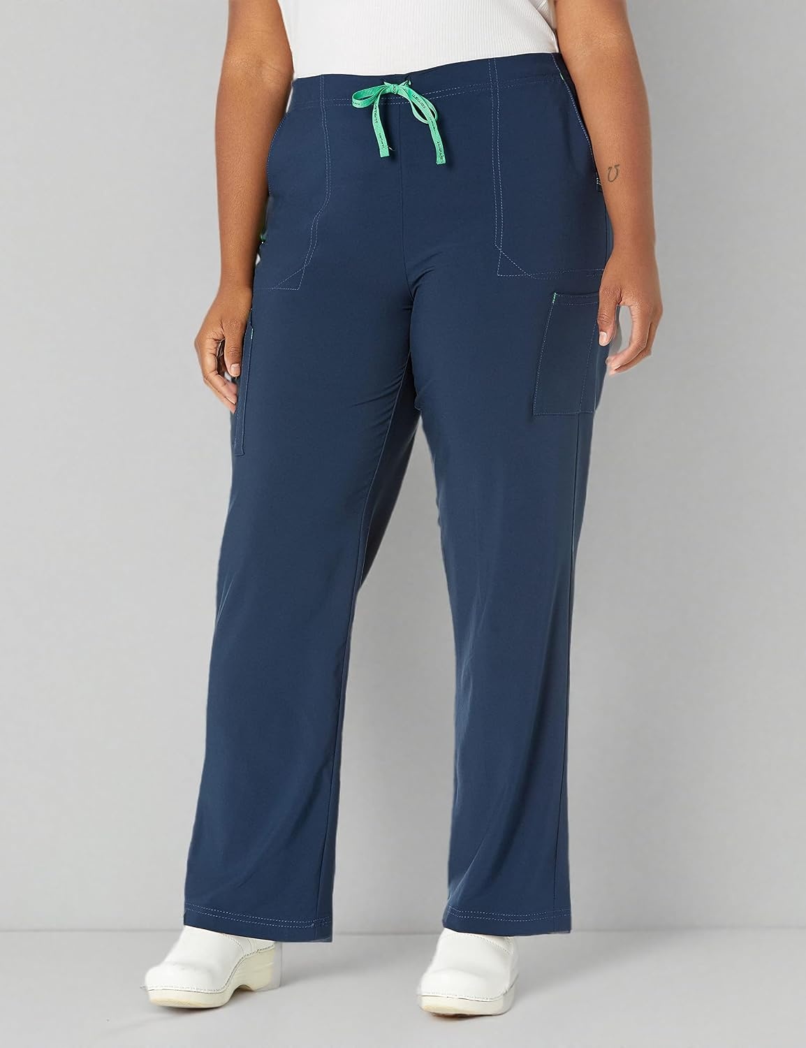 image:imageCrossFlex Womens Boot Cut Cargo Scrub PantNavy