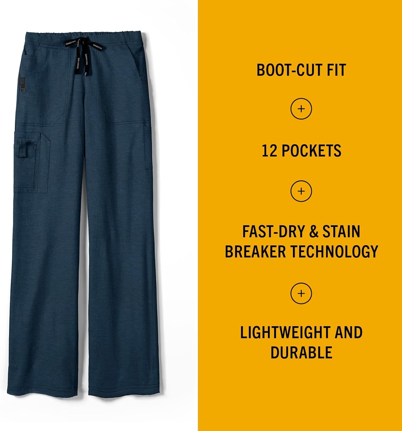image:imageCrossFlex Womens Boot Cut Cargo Scrub PantNavy Heather