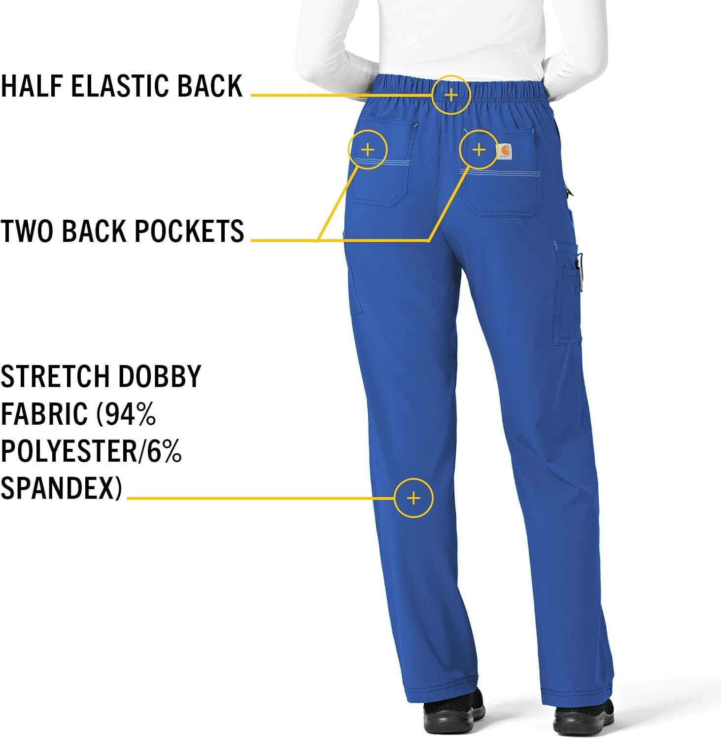 image:imageCrossFlex Womens Boot Cut Cargo Scrub PantRoyal Blue