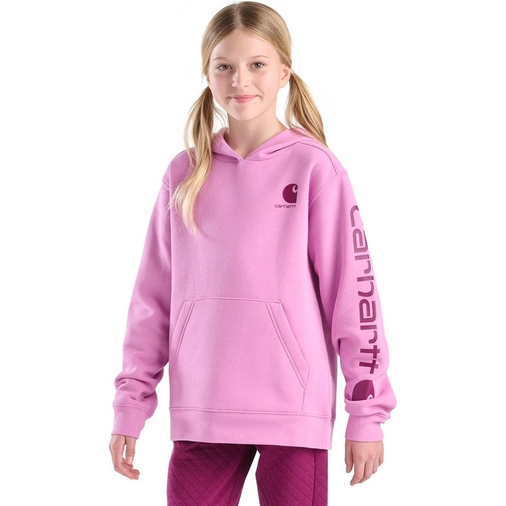 image:imageCarhartt  Big Girls Hooded Sweatshirt  Crocus PinkPurple  Youth Large 12