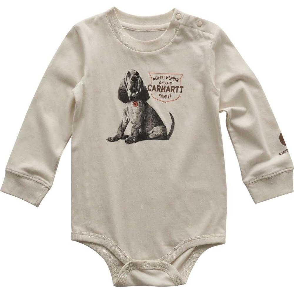 image:imageCarhartt Baby Boys Cotton Bodysuit Short Sleeve Graphic One Piece with Snap ClosureTurtledove