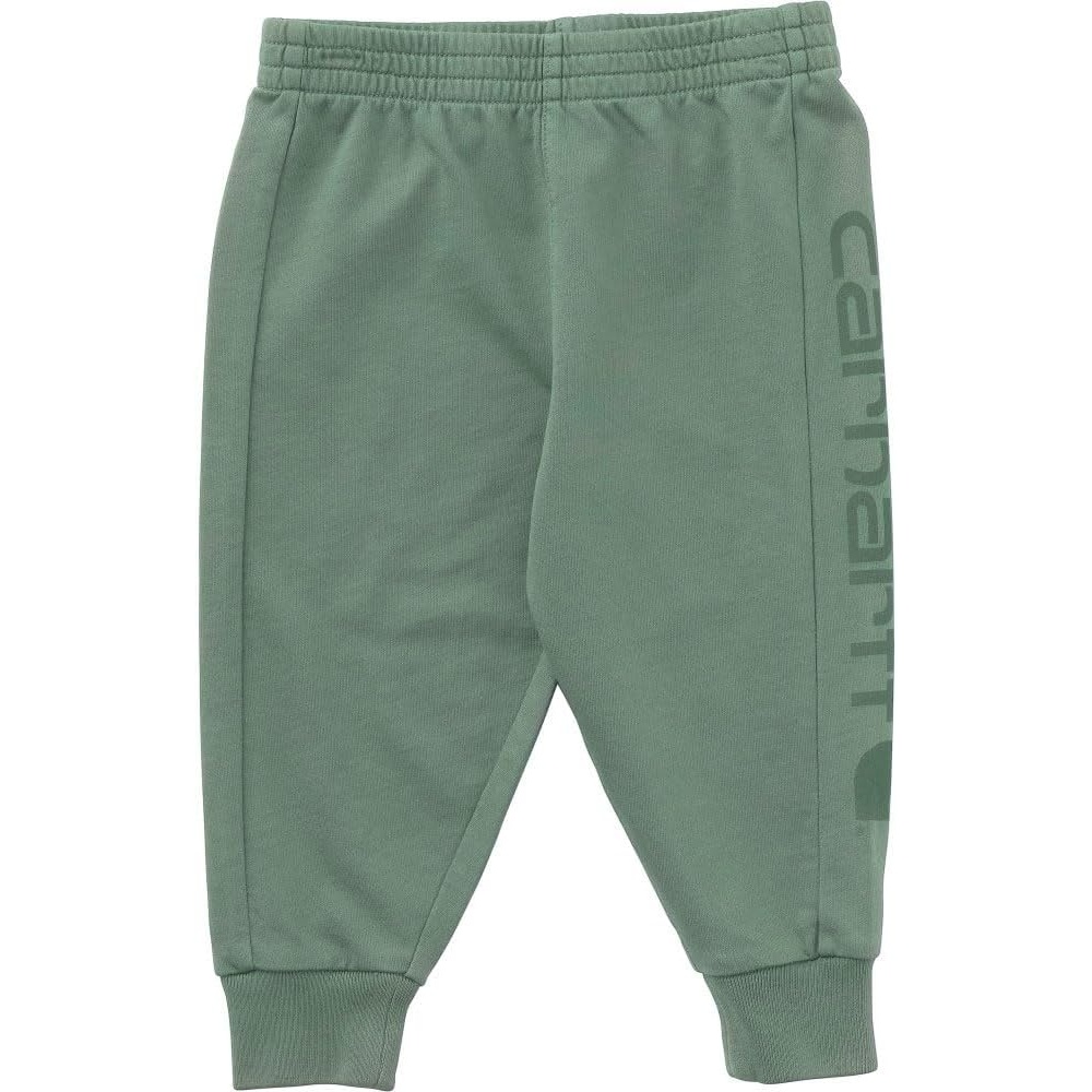image:imageCarhartt Boys Elastic Waistband ReEngineered Garment Dye Logo SweatpantsLaurel Wreath Wash