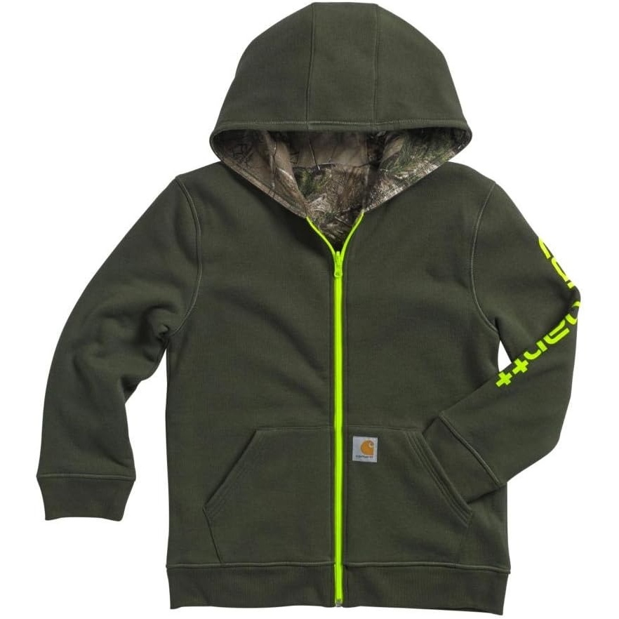 image:imageCarhartt Boys Hooded Half Zip SweatshirtOlive
