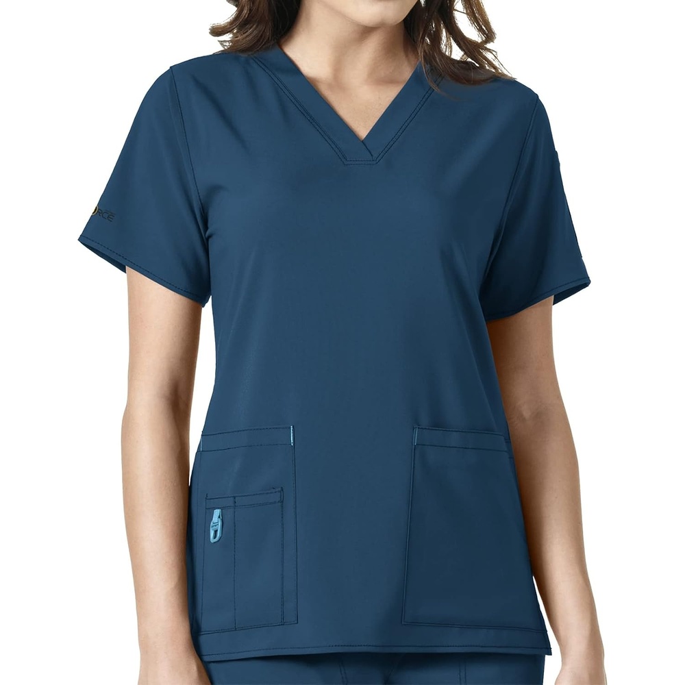 image:imageCarhartt CrossFlex Scrubs for Women VNeck Scrub TopsCaribbean