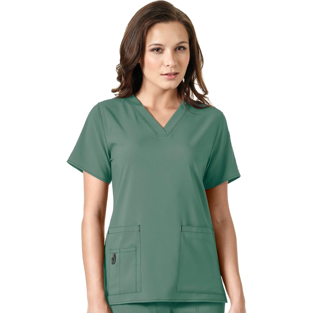 image:imageCarhartt CrossFlex Scrubs for Women VNeck Scrub TopsSea Pine