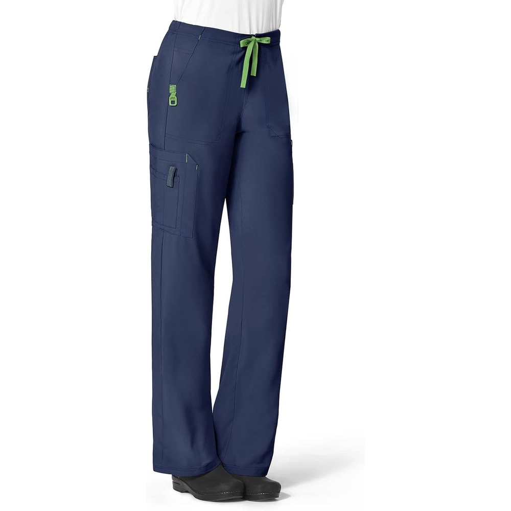 image:imageCarhartt CrossFlex Womens Boot Cut Cargo Scrub PantNavy