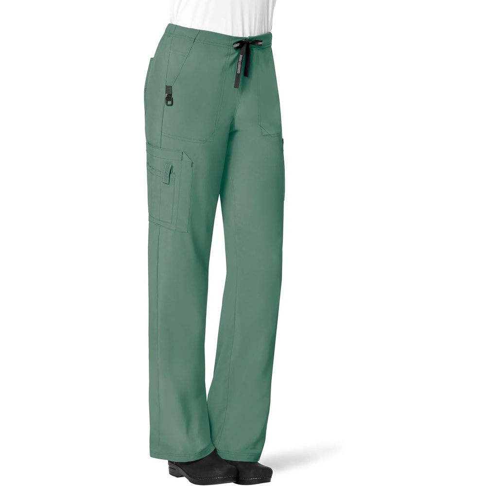 image:imageCarhartt CrossFlex Womens Boot Cut Cargo Scrub PantSea Pine