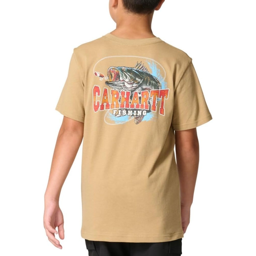 image:imageCarhartt Kids CA6791 ShortSleeve Fish TShirt BoysDark Khaki