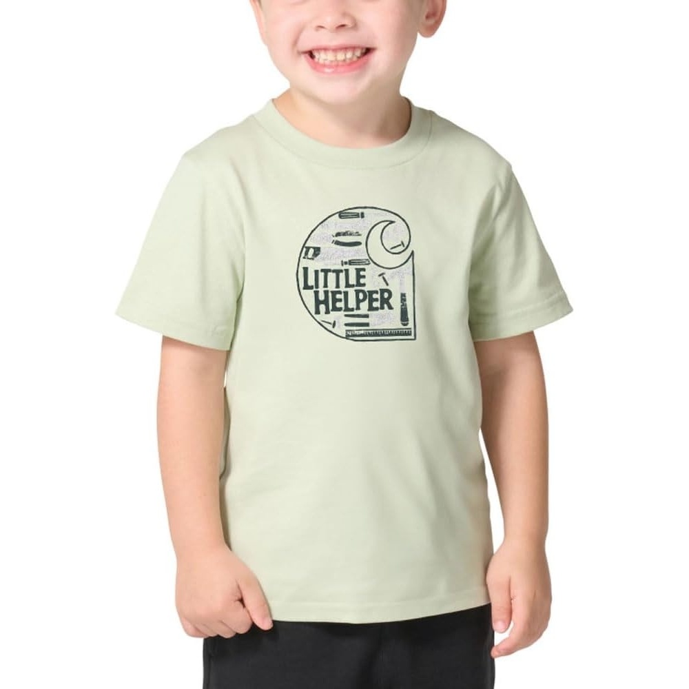 image:imageCarhartt Kids CA6847 ShortSleeve Little Helper TShirt BoysSea Foam